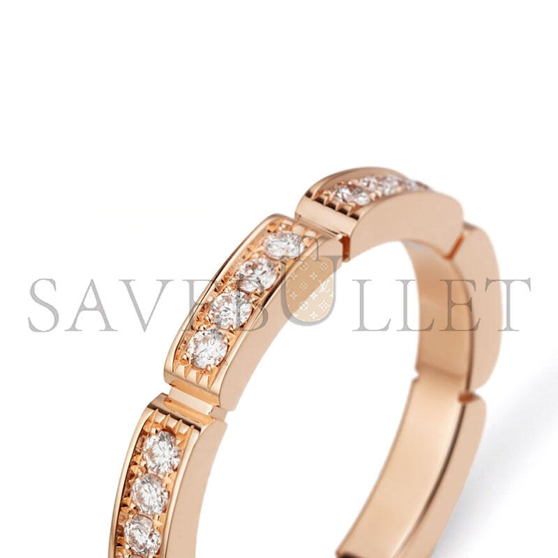 Ca*t1er maillon panthÈre wedding band, half-paved b4221200